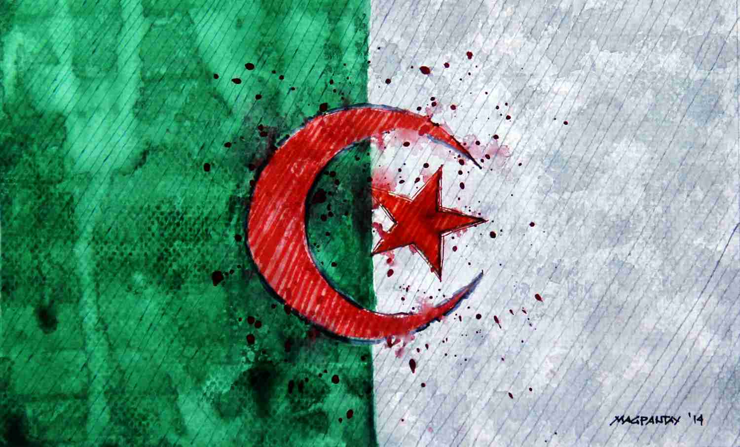 _Algerien - Flagge
