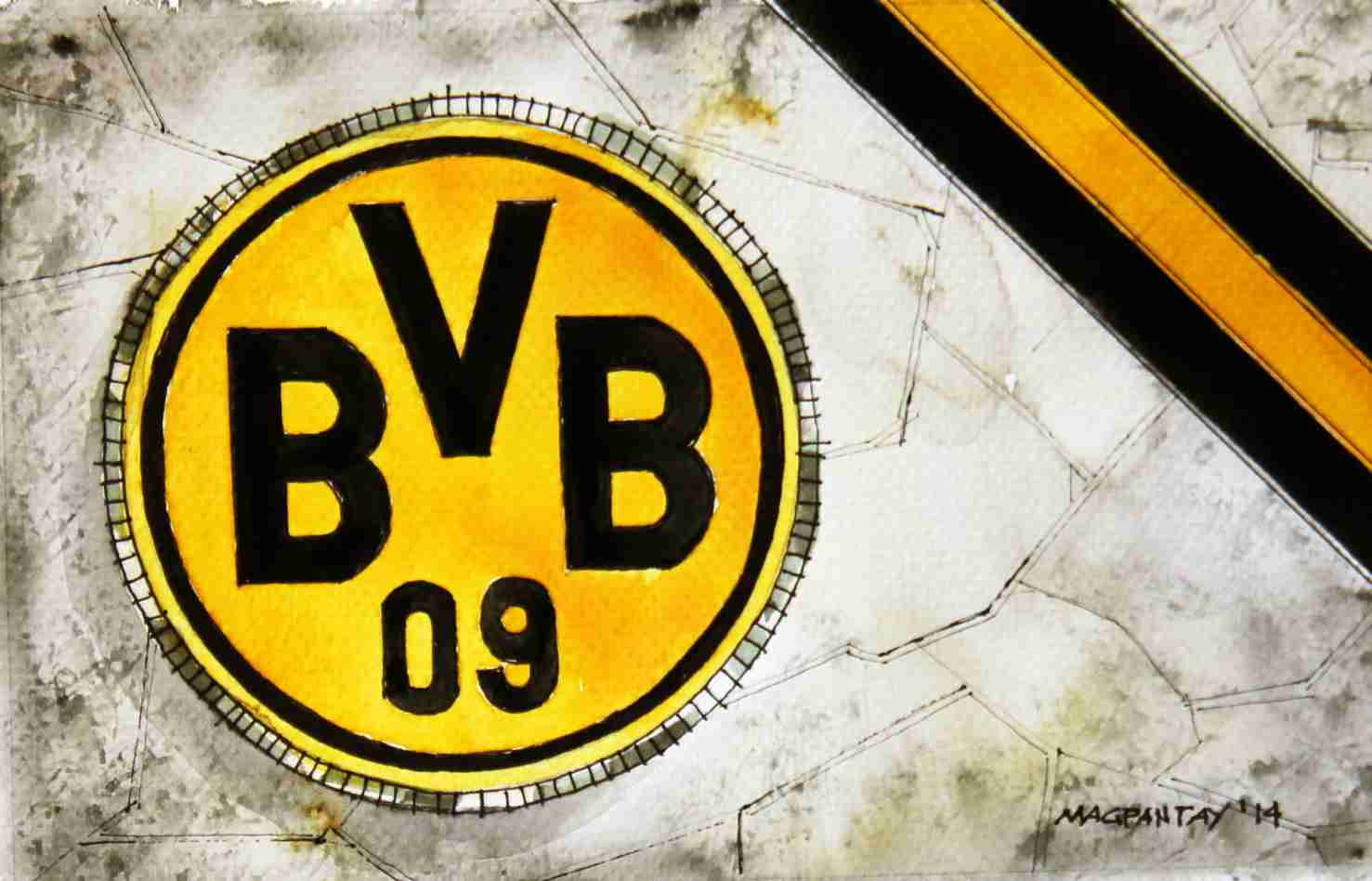 _Borussia Dortmund - Wappen mit Farben