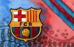 FC Barcelona - Wappen mit Farben