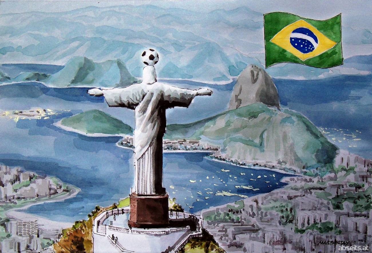 Fußball in Brasilien - Jesusstatue Corcovado_abseits.at