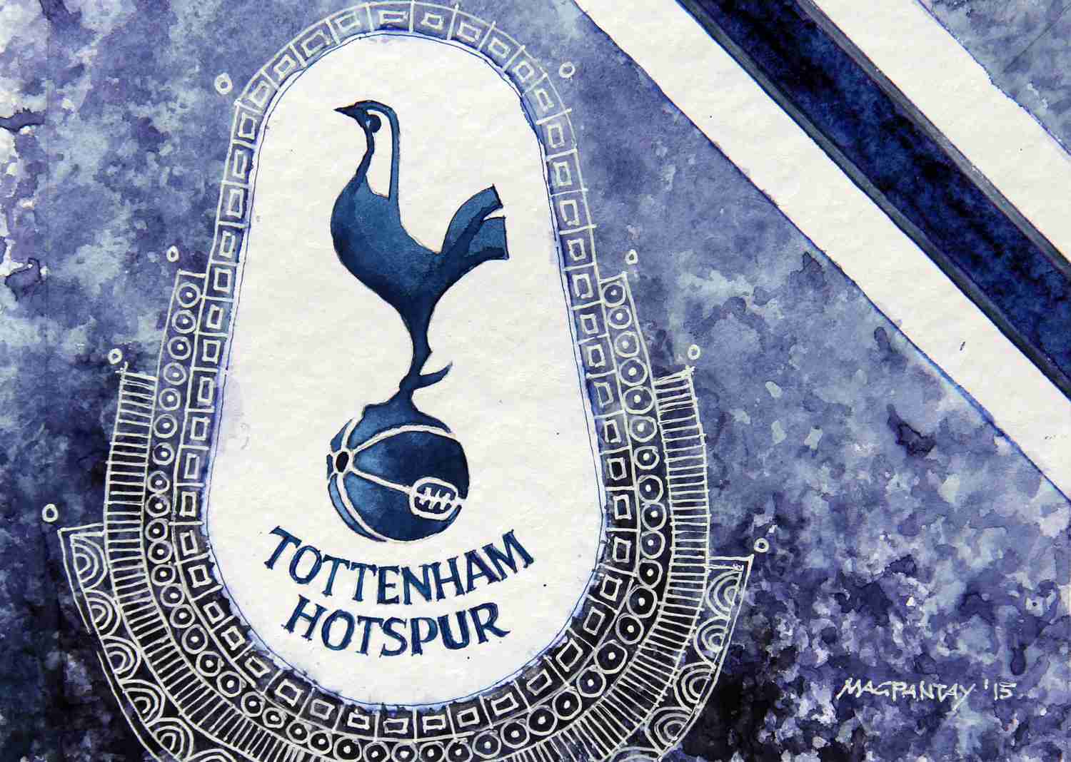 _Tottenham Hotspur Wappen Stripes