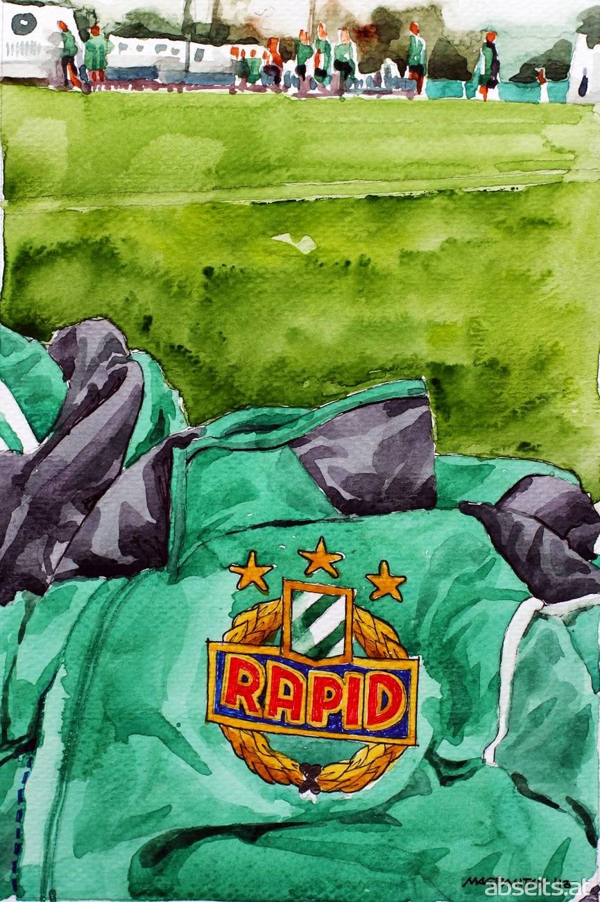 Wappen Rapid Wien am Trainingsplatz_abseits.at